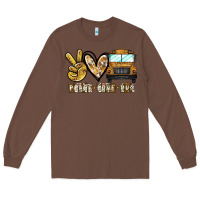 Chestnut peace love bus Long Sleeve Tee - CowhideDigitalArt