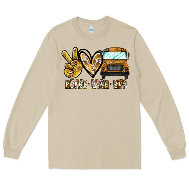 Peace Love Bus Long Sleeve Tee by CowhideDigitalArt | Teevron