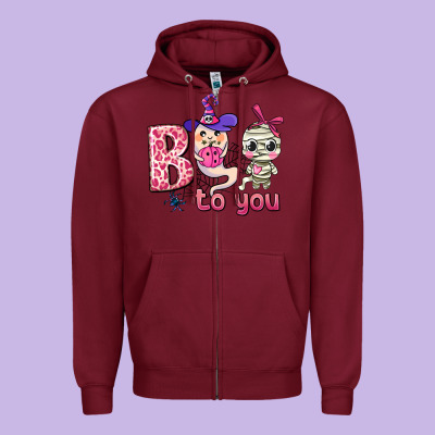 Boo To You Zipper Hoodie Designed By Adodesignshop
