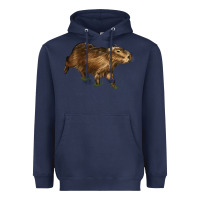 Navy Capybara Heavyweight Hoodie - LillyAllenDesigns