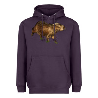 Plum Capybara Heavyweight Hoodie - LillyAllenDesigns