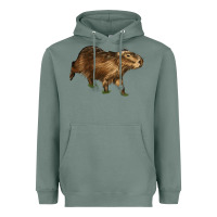 Sage Capybara Heavyweight Hoodie - LillyAllenDesigns