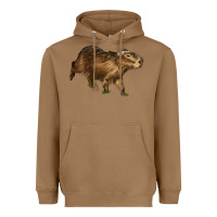 Toasted Coconut Capybara Heavyweight Hoodie - LillyAllenDesigns
