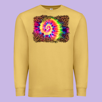 Tie Die Background Premium Sweatshirt Designed By Barkaloodesign