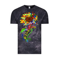 Cloud Black be kind autism sunflower Vintage Tee - Zillion Design Studio