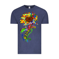 Vintage Denim be kind autism sunflower Vintage Tee - Zillion Design Studio