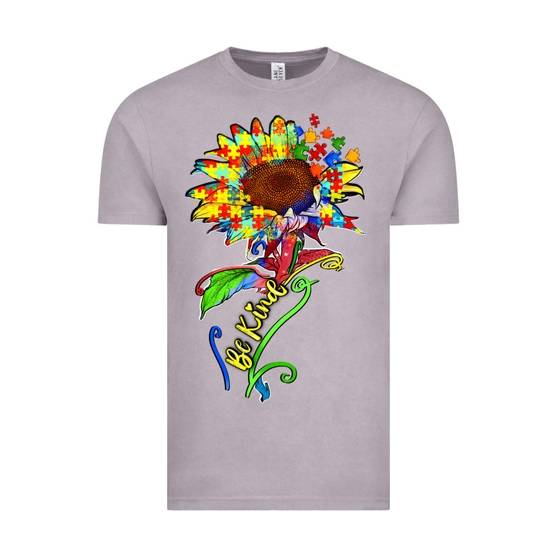 Be Kind Autism Sunflower Vintage Tee by Zillion Design Studio | Teevron