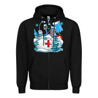 Black Winter Nurse life Zipper Hoodie - AdoDesignShop