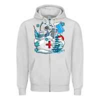Dove Grey Winter Nurse life Zipper Hoodie - AdoDesignShop