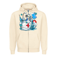 Sandshell Winter Nurse life Zipper Hoodie - AdoDesignShop