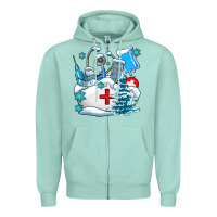 Seafoam Winter Nurse life Zipper Hoodie - AdoDesignShop