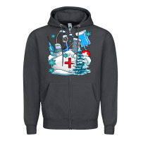 Smoke Winter Nurse life Zipper Hoodie - AdoDesignShop