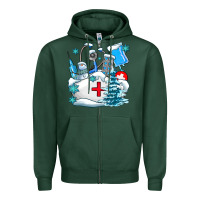 Sports Green Winter Nurse life Zipper Hoodie - AdoDesignShop