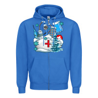 True Royal Winter Nurse life Zipper Hoodie - AdoDesignShop
