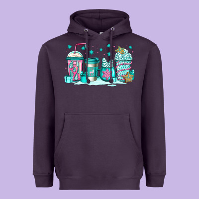 Winter Christmas Tree Cakes Coffee Heavyweight Hoodie Designed By Jasminsmagicworld