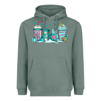 Sage winter Christmas tree cakes coffee Heavyweight Hoodie - Jasminsmagicworld