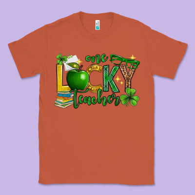 St. Patrick's Day One Lucky Teacher Classic Tee Designed By Neo Western