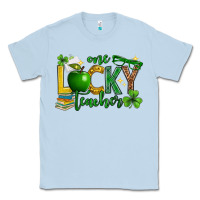 Dusty Blue St. Patrick's Day one lucky teacher Classic Tee - Neo Western