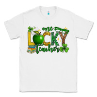 White St. Patrick's Day one lucky teacher Classic Tee - Neo Western