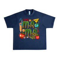 Navy mama teacher Urban Heavy Tee - texasbilliewilder