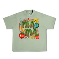 Oil Green mama teacher Urban Heavy Tee - texasbilliewilder