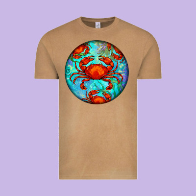 Crab Vintage Tee Designed By Barkaloodesign