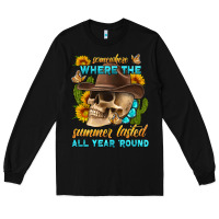 Black somewhere where the summer lasted all year 'round Long Sleeve Tee - HRA Design Shop