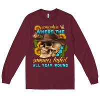 Burgundy somewhere where the summer lasted all year 'round Long Sleeve Tee - HRA Design Shop