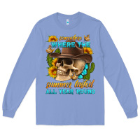 Colony Blue somewhere where the summer lasted all year 'round Long Sleeve Tee - HRA Design Shop