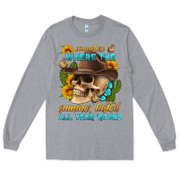 Heather Grey somewhere where the summer lasted all year 'round Long Sleeve Tee - HRA Design Shop