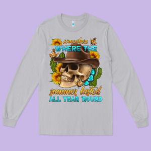 Somewhere Where The Summer Lasted All Year 'round Long Sleeve Tee Designed By Hra Design Shop
