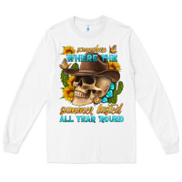 White somewhere where the summer lasted all year 'round Long Sleeve Tee - HRA Design Shop