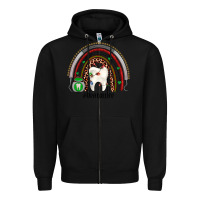 Black Christmas dental life rainbow Zipper Hoodie - JahusDesignShop