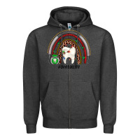 Charcoal Heather Christmas dental life rainbow Zipper Hoodie - JahusDesignShop