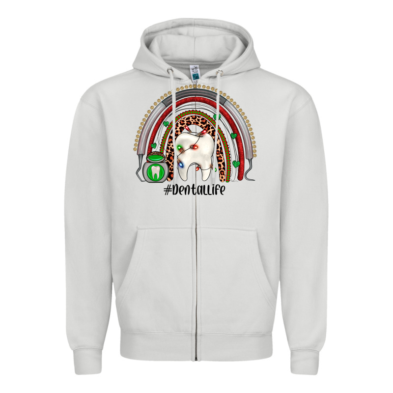Christmas Dental Life Rainbow Zipper Hoodie by JahusDesignShop | Teevron