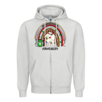 Dove Grey Christmas dental life rainbow Zipper Hoodie - JahusDesignShop