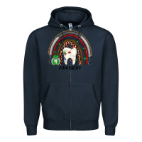 Navy Christmas dental life rainbow Zipper Hoodie - JahusDesignShop