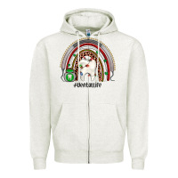 Oatmeal Heather Christmas dental life rainbow Zipper Hoodie - JahusDesignShop