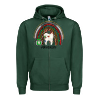 Sports Green Christmas dental life rainbow Zipper Hoodie - JahusDesignShop