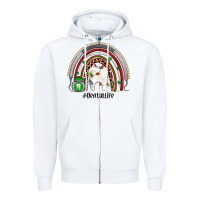 White Christmas dental life rainbow Zipper Hoodie - JahusDesignShop