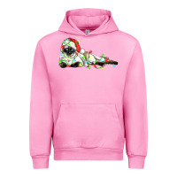 Fuchsia Pink christmas siamese cat Urban Hoodie - LillyAllenDesigns