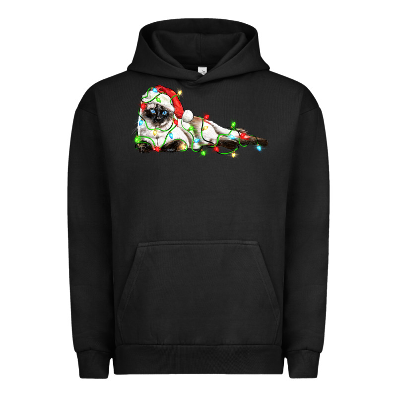 Christmas Siamese Cat Urban Hoodie by LillyAllenDesigns | Teevron