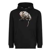 Black opossum Heavyweight Hoodie - LillyAllenDesigns