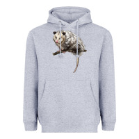 Heather Grey opossum Heavyweight Hoodie - LillyAllenDesigns
