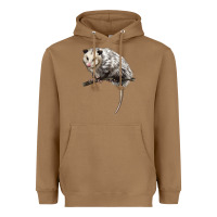 Toasted Coconut opossum Heavyweight Hoodie - LillyAllenDesigns