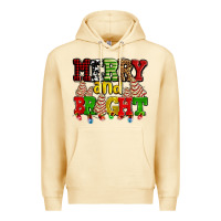 Pina Colada merry and bright with christmas tree  cakes ado Premium Hoodie - AdoDesignShop