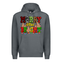 Rock merry and bright with christmas tree  cakes ado Premium Hoodie - AdoDesignShop