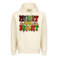 Sandshell merry and bright with christmas tree  cakes ado Premium Hoodie - AdoDesignShop