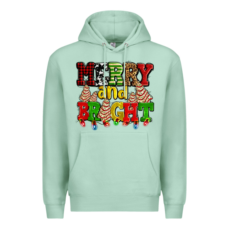 Merry And Bright With Christmas Tree  Cakes Ado Premium Hoodie by AdoDesignShop | Teevron