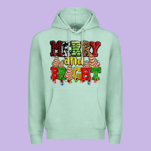 Merry And Bright With Christmas Tree  Cakes Ado Premium Hoodie Designed By Adodesignshop